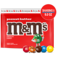 M&M's Peanut Butter Milk Chocolate Candy, Sharing Size, Bag - 9 Ounce