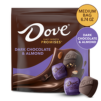 Dove Promises Dark Chocolate & Almond Candy, Large Bag - 6.74 Ounce