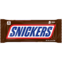Snickers Fun Size Chocolate Candy Bars, 5 Pack - 2.6 Ounce