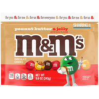 M&M's Peanut Butter & Jelly Candy, Sharing Size, Resealable Bulk Bag - 8.6 Ounce