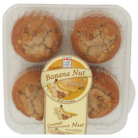CAFE VALLEY BAKERY Gourmet Banana Nut Muffin - 3.5 Ounce - 4 Count