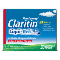 Claritin Non-Drowsy 24 Hour Allergy Relief Liqui-Gels - 30 Count