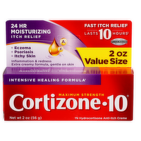 Cortizone10 Maximum Strength 1% Hydrocortisone Anti-Itch Creme - 2 Ounce