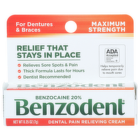 Benzodent Dental Pain Relieving Cream - 0.25 Ounce