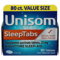 Unisom Sleep Tabs, Nighttime, Tablets - 80 Count