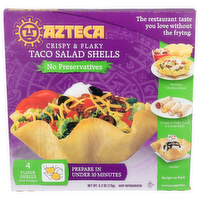 Azteca Crispy & Flaky Taco Salad Shells - 1.55 Ounce - 4 Count