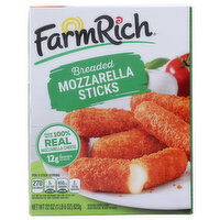 Farm Rich Mozzarella Sticks, Breaded - 22 Ounce