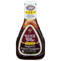 Ken's Steak House Lite Raspberry Walnut Vinaigrette Dressing & Marinade - 16 Fluid Ounce