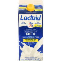 LACTAID Milk 2% Milkfat Reduced Fat 100% Lactose Free - Half Gallon