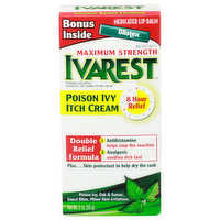 Ivarest Maximum Strength Poison Ivy Itch Cream - 2 Ounce