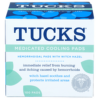 Tucks Medicated Cooling Pads - 100 Count