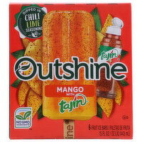 Outshine Fruit Ice Bars, Mango With Tajin - 2.5 Fluid Ounce - 6 Count