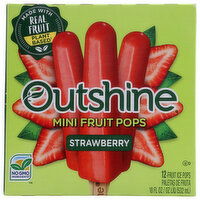 Outshine Strawberry Frozen Fruit Pops - 1.5 Fluid Ounce - 12 Count