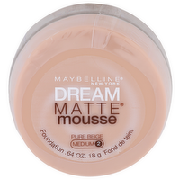 MAYBELLINE NEW YORK Pure Beige Medium 2 Dream Matte Mousse Foundation - 0.64 Ounce