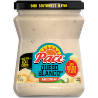 Pace Medium Queso Blanco Cheese Dip, Jar - 15 Ounce