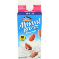 Almond Breeze Almondmilk Unsweetened Vanilla - Half Gallon