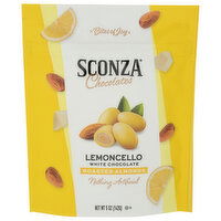 Sonza Chocolates Lemoncello White Chocolate Almonds - 5 Ounce