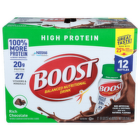 Boost Rich Chocolate Balanced Nutritional Drink - 0.667 Fluid Ounce - 12 Count