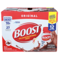 Boost Rich Chocolate Original Balanced Nutritional Drink - 0.667 Fluid Ounce - 12 Count
