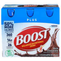 Boost Rich Chocolate Balanced Nutritional Drink - 8 Fluid Ounce - 6 Count