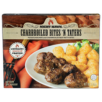 Night Hawk Potato Rounds And Charbroiled Beef Patty Bites 'n Taters - 5.45 Ounce