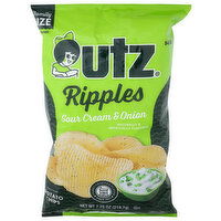 Utz Sour Cream & Onion Ripples Potato Chips - 7.75 Ounce