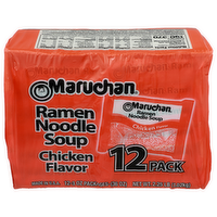 Maruchan Chicken Flavor Ramen Noodle Soup - 2.854 Ounce - 12 Count