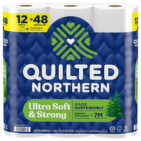 Quilted Northern Tissue Ultra Soft & Strong Toilet Paper, 12 Mega Rolls - 3540 Count