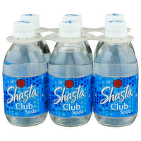 Shasta Sparkling Club Soda - 10 Fluid Ounce - 6 Count