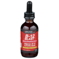 Bricker Labs Natural Raspberry Flavor B-12 Blast - 2 Fluid Ounce