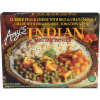 Amy's Frozen Dinner Indian Mattar Paneer - 10 Ounce