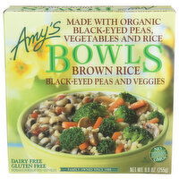 Amy's Frozen Bowl Brown Rice-Black-Eyed Peas And Veggies - 9 Ounce