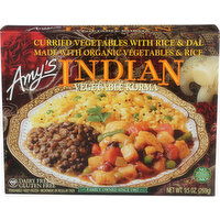 Amy's Vegetable Korma Curried Vegetables With Rice & Dal - 9.5 Ounce
