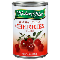 Mother's Maid Red Tart Pitted In Water Cherries - 15 Ounce