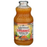 LAKEWOOD Pineapple Papaya Mango Organic Tropical Trio - 32 Fluid Ounce