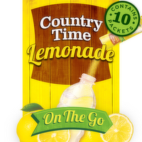 Country Time Lemonade Drink Mix On The Go - 0.67 Ounce - 10 Count