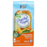 Crystal Light Peach Mango Green Tea On-The-Go Packets Drink Mix - 0.08 Ounce - 10 Count