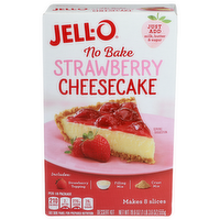Jell-O Strawberry Cheesecake No Bake Dessert Kit - 2.45 Ounce - 8 Count