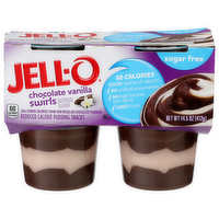 Jell-O Chocolate Vanilla Swirls Sugar Free Pudding Snacks - 14.5 Ounce