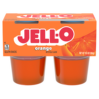 Jell-O Original Orange Artificially Flavored Ready-To-Eat Gelatin Snack Cups - 4 Count