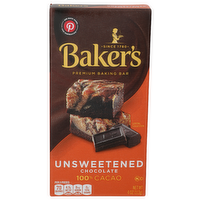 Baker's Chocolate Unsweetened Premium Baking Bar - 4 Ounce - 1 Count