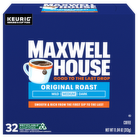 Maxwell House Original Roast Medium K-Cup Coffee Pods, Box - 32 Count