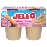 Jell-O Zero Sugar Churro Delicioso With Other Natural Flavors Ready-To-Eat Pudding Snack Cups - 14.5 Ounce