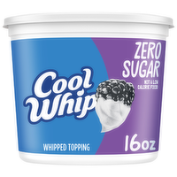Cool Whip Zero Sugar Whipped Topping, Tub - 16 Ounce