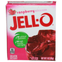 Jell-O Raspberry Gelatin Dessert - 0.75 Ounce - 4 Count