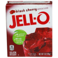 Jell-O Black Cherry Gelatin Dessert - 0.75 Ounce - 4 Count