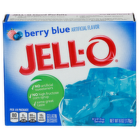 Jell-O Berry Blue Gelatin Dessert - 0.75 Ounce - 8 Count