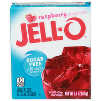 Jell-O Raspberry Low Calorie Sugar Free Gelatin Dessert - 0.075 Ounce - 4 Count