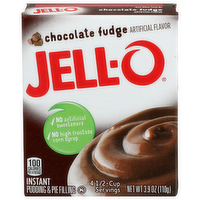 Jell-O Chocolate Fudge Instant Pudding & Pie Filling - 0.975 Ounce - 4 Count