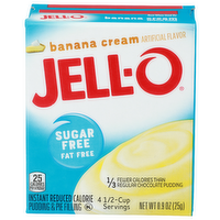 Jell-O Banana Cream Instant Reduced Calorie Sugar Free Pudding & Pie Filling - 0.9 Ounce
